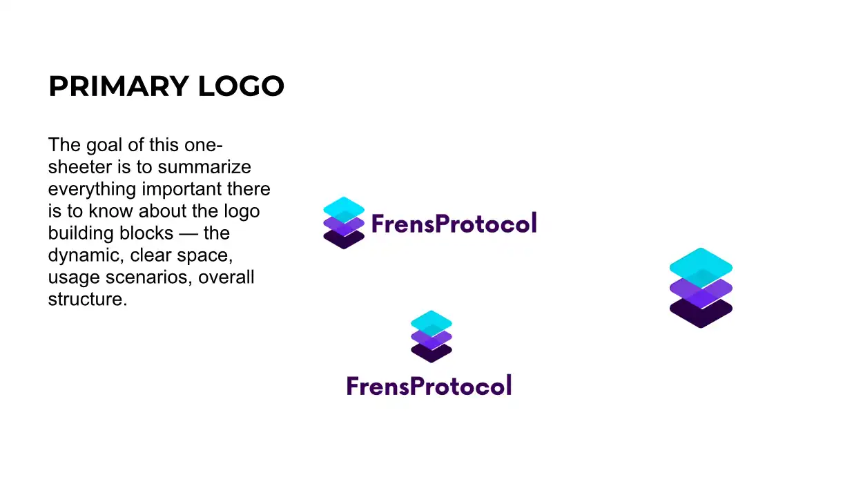 Frens Protocol brand guide page 3 by Nacer Ayad — identity design
