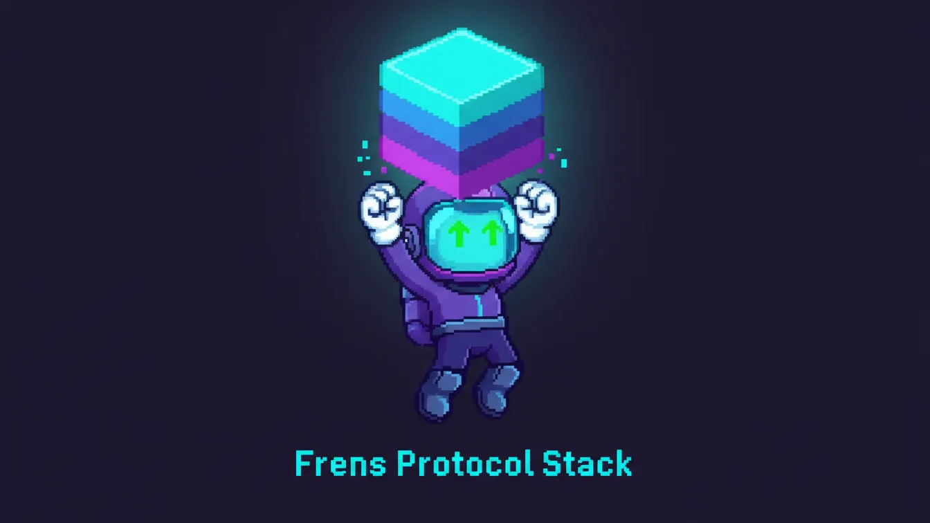 Frens Protocol mascot illustration variant by Nacer Ayad — character animation and design