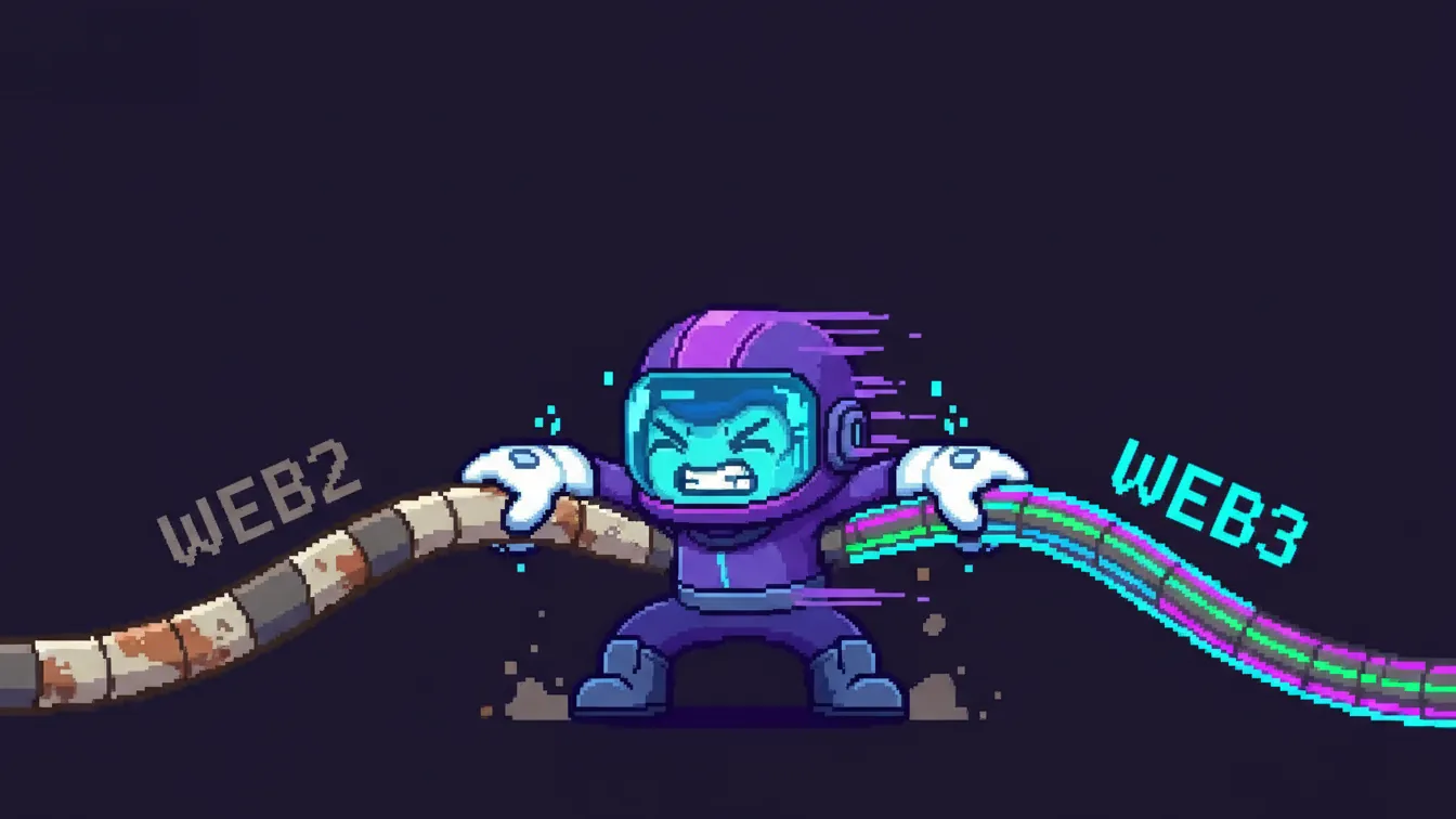 Frens Protocol Web3 mascot character design by Nacer Ayad — freelance 2D animator